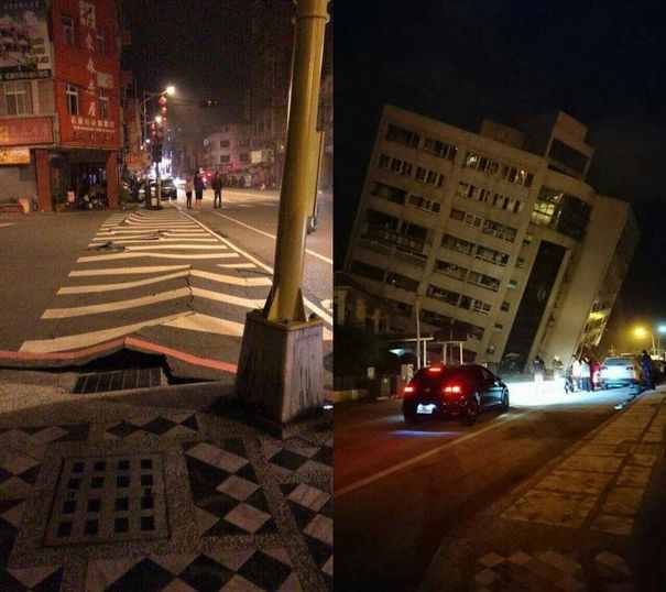 CUTREMUR cu magnitudinea de 6,4 grade, în Taiwan. Un hotel s-a prăbuşit parţial în urma seismului