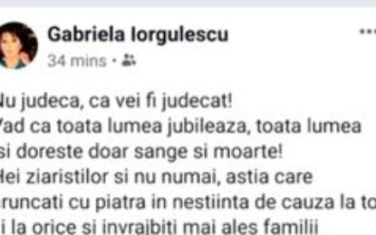 Mama lui Mario Iorgulescu a postat unmesag incredibil, apoi l-a sters : “Inteleg ca va doriti foarte mult ca sa moara, dar va pun intrebare : ce se va ezolva prin moarte lui ? Cand veti avea probleme cu copiii vostri sa va aduceti aminte de acest caz.”