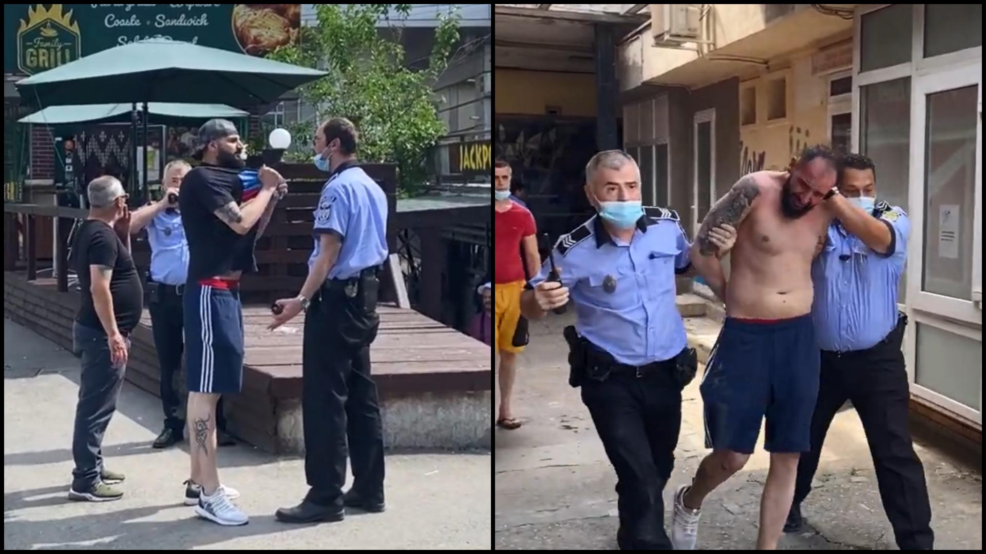 Polițiști de la Locală umiliți de un tânăr, în plină stradă, la Galați: “Pac, pac, pac și-am plecat!”
